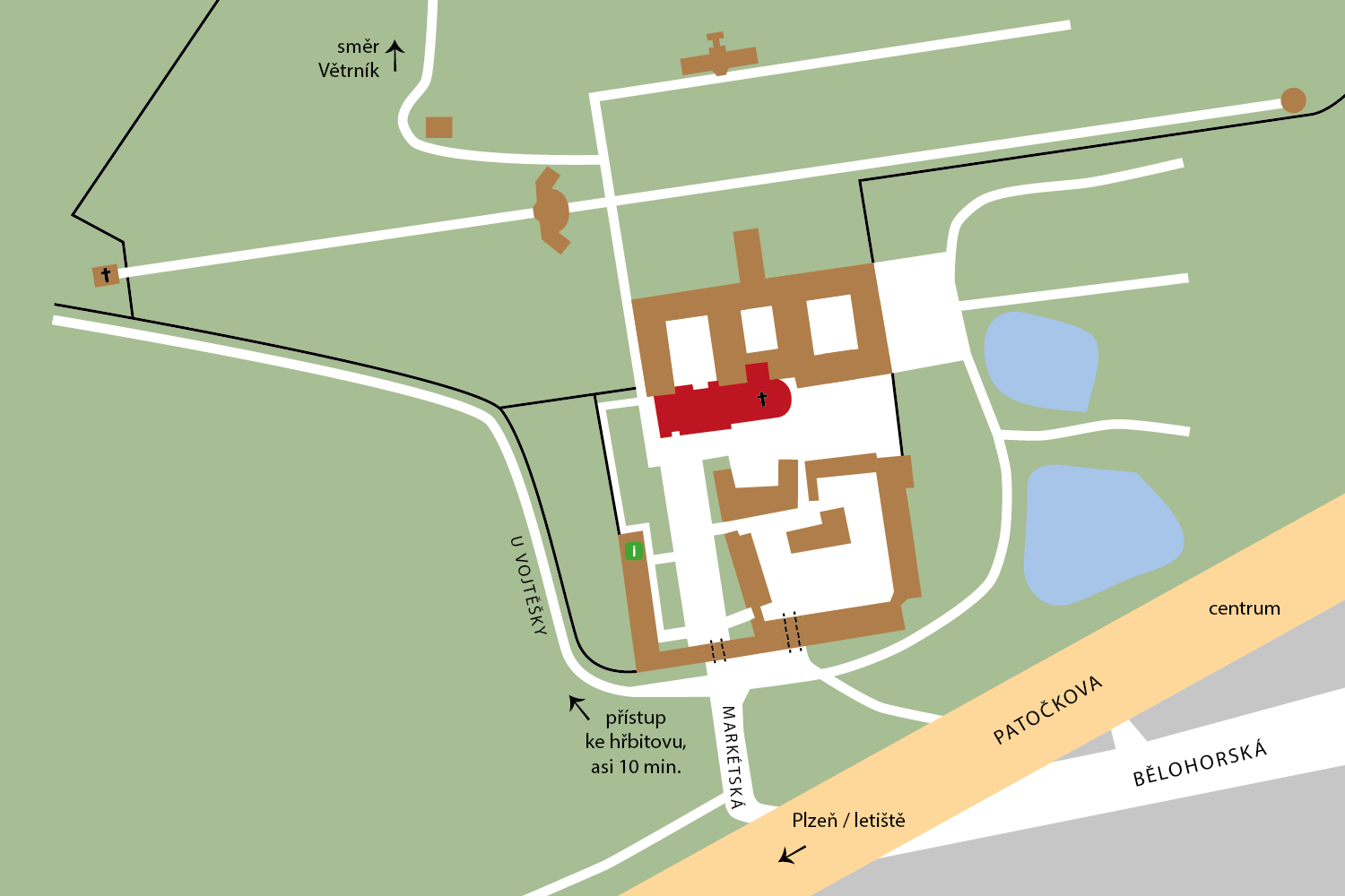 Mapa Břevnovského kláštera