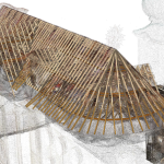 Rekonstrukční model střechy baziliky v areálu Břevnovského kláštera