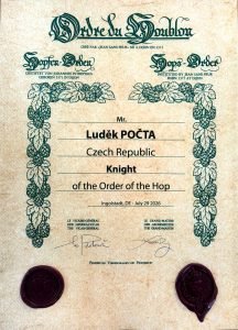 Luděk Počta získal Řád chmele | Břevnovský klášter Praha